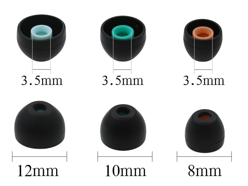 Rayker Earbud Tips Eartips Replacement for SONY In-Ear Headphone, Noise Isolation Ultra Comfort Silicone Tips , Perfect Fit in Ear Canal, 3 Pairs, S/M/L Size, Compatible with SONY - Image 2